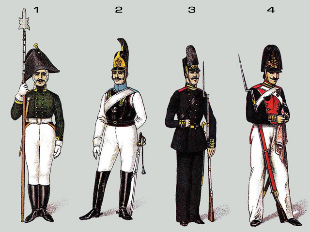 Военная форма первой половины XIX века